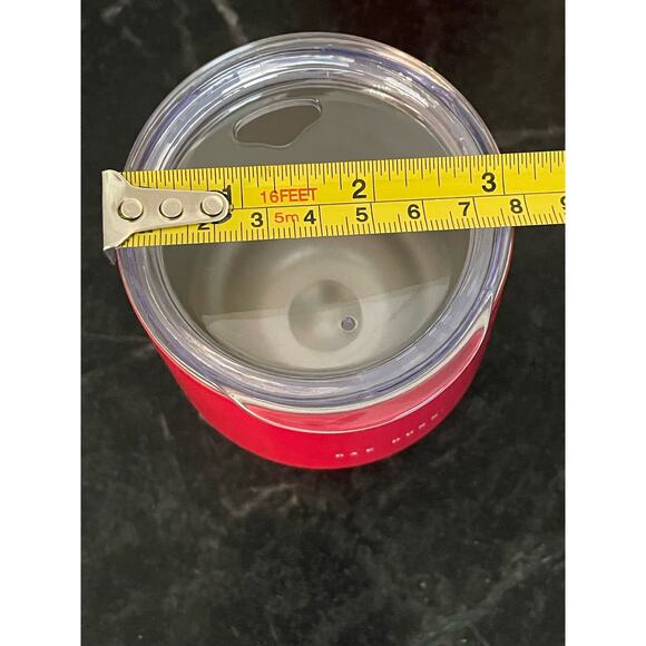 Rae Dunn set of 2 Stainless cherry Red Wine glasses 12oz love you. - Picture 6 of 6